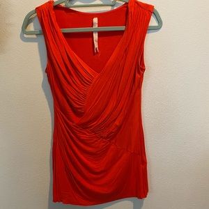 Bailey 44 | pretty red rouched v neck